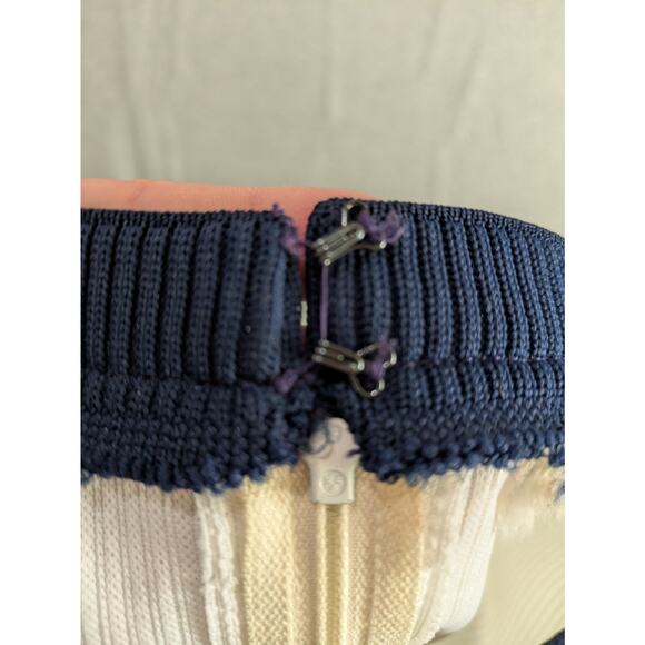 Jerell of Texas Knit Dress Women's XS White Rib Knit Vintage Y2k 70's Mini Dress - Picture 9 of 12